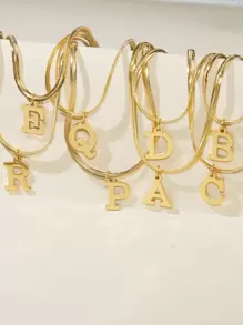 1入組字母墜飾項鍊