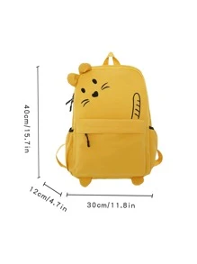 Đồ họa hoạt hình Ba lô cổ điển quá khổ cho cặp đi học dành cho sinh viên mới tốt nghiệp, cô gái tuổi teen, sinh viên năm nhất, sinh viên năm hai, trung học cơ sở và trung học phổ thông, đại học và trung học phổ thông, hoàn hảo cho hoạt động ngoài trời, du lịch và quay lại trường học - Màu vàng - Xem 3