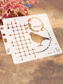 Mẫu vẽ hoa văn hỗn hợp 9 chiếc - trắng - Xem 3