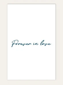 纹身贴纸，1 张字母图形临时纹身，适合女性，成人纹身贴纸，逼真纹身字母，适合女性和女孩 - 藍色 - 查看 3