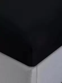 1 Màu Trơn Trang Bị Tấm Vải Hiện Đại Trang Bị Tấm Đáy Cho Phòng Ngủ - màu đen - Xem 3