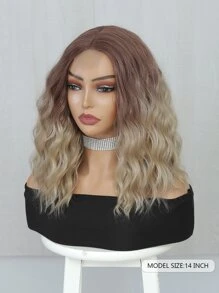 1 PC Nâu Phối Tóc Vàng 10 inch Nhỏ ren Cơ Thể gợn sóng Tóc giả Tổng Hợp để Sử Dụng Hàng Ngày - Nhiều màu - Xem 3