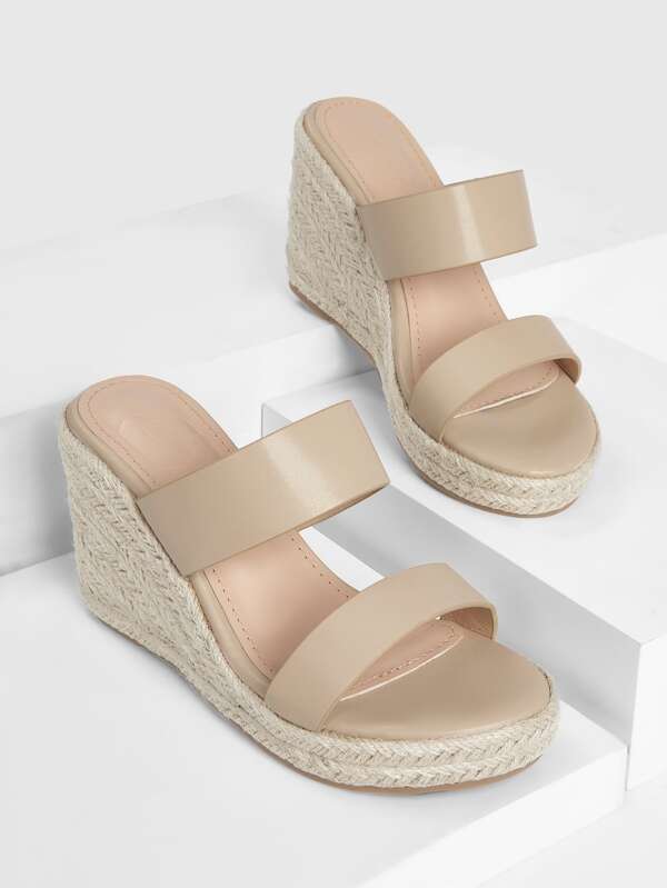 Destination Collection Women Minimalist Espadrille Wedge Sandals