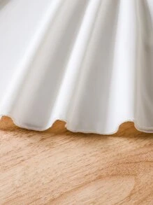 SHEIN Teenage Girls Spaghetti Strap Pleated Ruffle Skirt Dress, Resort Style - White - View 4