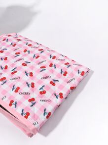 1pc Cherry Print Pet Crate Mat - Pink - View 5