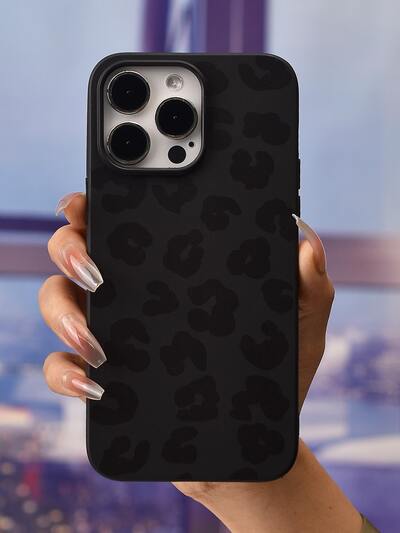 1pc Leopard Pattern TPU Phone Case