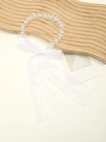 1入組女士人造珍珠裝飾優雅頭髮適用於頭髮裝飾用品