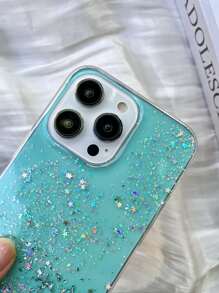 1入組亮片裝飾TPE手機殼 - 薄荷綠 - 查看 6