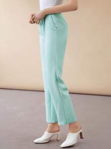 MOTF PREMIUM PANTALONES DE TRAJE CROPPED - verde menta - Ver 5