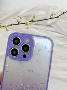 1 PC Clear Sequin Decor Vỏ điện thoại TPE có dây buộc - Nhiều màu - Xem 4