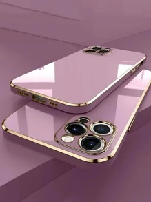 Hadaasi 6D Electroplated Solid Color Silicone Full Body Slim Shockproof Protective Phone Case Compatible With Samsung Galaxy And Apple, Also Suitable For 12/13C/12C/Note 12 Pro/NOTE13PRO/NOTE13PRO+/POCO M6PRO/OCOX6 5G,International Version, Not The Domestic Version - Purple - View 4