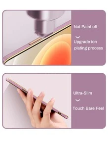 Hadaasi 6D Electroplated Solid Color Silicone Full Body Slim Shockproof Protective Phone Case Compatible With Samsung Galaxy And Apple, Also Suitable For 12/13C/12C/Note 12 Pro/NOTE13PRO/NOTE13PRO+/POCO M6PRO/OCOX6 5G,International Version, Not The Domestic Version - Purple - View 8