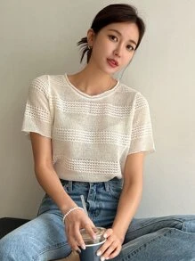 DAZY Top Sólido Hueco - Beis - Ver 1