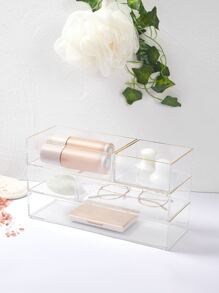 SHEIN Basic living 1pc Stackable Desk Drawer Organizer Tray Dividers For Bathroom/Vanity/Kitchen/Office  Decorations   Autumn Decor Festival Decor Room Decor Home Decor Fall Decor Bedroom Decor - Clear - View 6