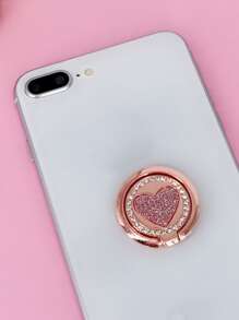 Beautiful Metal Ring Buckle Portable Phone Holder - Gold - View 3