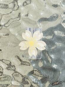 1入組花朵裝飾PVC數據線保護頭 - 白色 - 查看 2