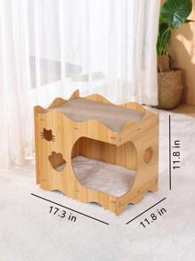 1pc Double Layer Multi-function Cat Bed - Multicolor - View 3