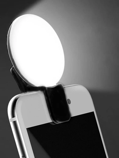 1 件圆形夹式自拍环形灯 LED 灯便携式 LED 视频灯可调光，相机和摄像机 Vlogging 用于照片自拍视频录制缩放会议、采访、直播、Vlog、家庭聚会、圣诞派对拍摄、手持自拍、适合自拍和直播的户外活动、便携式灯自拍灯