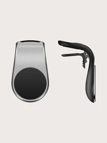 1 chiếc Giá đỡ điện thoại hình chữ L trên ô tô có nam châm - Bạc - Xem 3