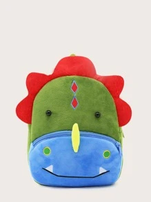 Kids Cartoon Dinosaur Design Novelty Bag Cute Colourblock - Green - View 1