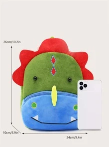 Kids Cartoon Dinosaur Design Novelty Bag Cute Colourblock - Green - View 5