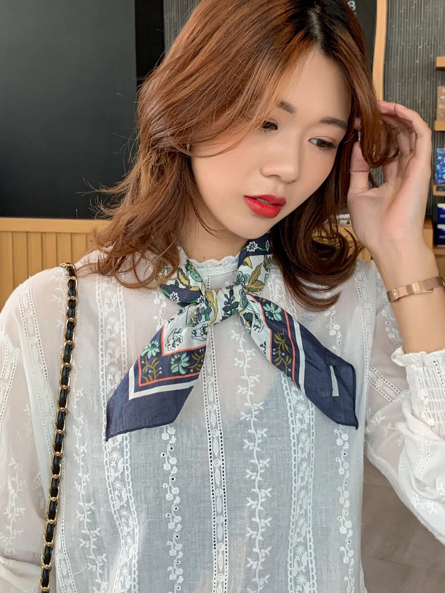 1入組女士印花休閒方巾