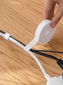3m Multifunction Hook-and-loop Fastener Data Cable Tie - White - View 1