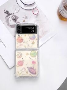 苹果 1 件 Tpu 和亚克力保护壳，带四个星角，防震、防摔，兼容三星 Galaxy Zflip3/Zflip4/Zflip5 折叠屏 - 無色 - 查看 6