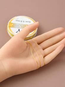 1捲約3公尺0.08cm Diy金屬線適合diy製作首飾手鍊項鍊 - 金黃色 - 查看 3