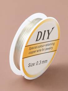 1roll Approx. 15.6m 0.03cm Diy Metal Wire, Ideal For Diy Jewelry Making Of Bracelets And Necklaces