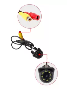 Universal Car Rear View Backup Camera, Ccd Hd Color Waterproof Camera With Night Vision And 8 Led Lights