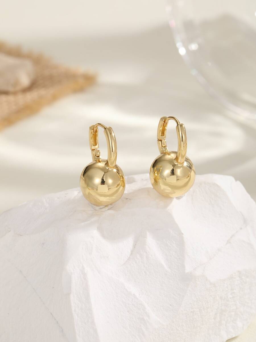 Ball Decor Stud Earrings - Multicolor - View 1