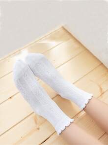 Chicas 5 pares Calcetines de tripulación unicolor casual - Multicolor - Ver 6