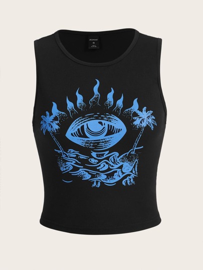 Sleepyhouse Eye Print Tank Top