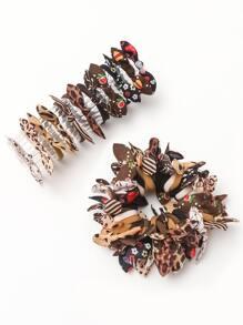 50pcs Toddler Girls Bow Decor Casual Hair Tie