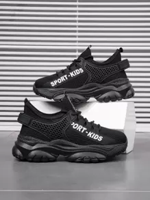 男童系带休闲透气儿童运动跑步鞋，春夏