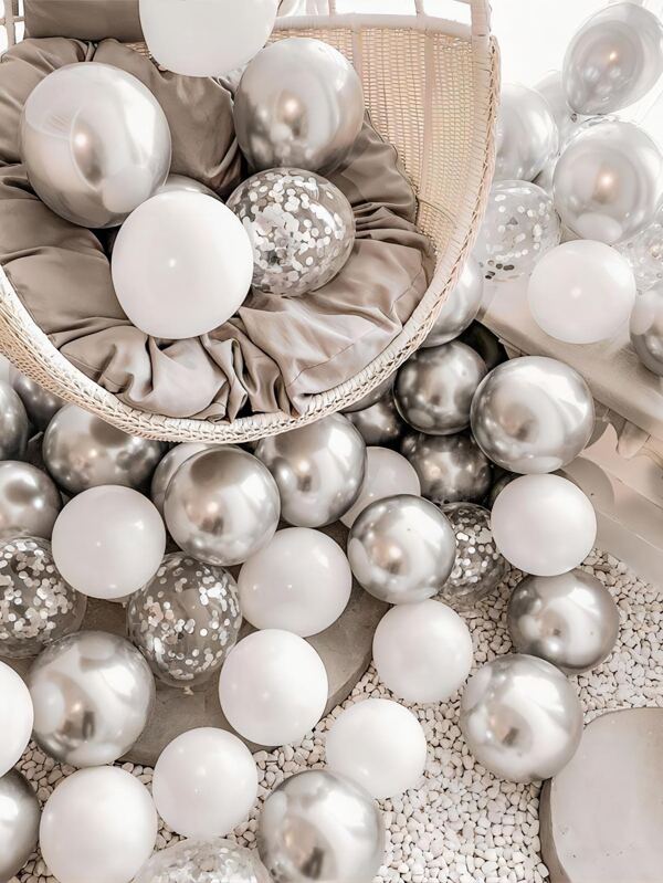 30pcs Latex Balloon, Daily Solid Decorative Balloon For Home Decor, Party, Christmas