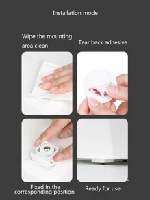 4pcs/set ABS Universal Wheel, Daily White Rotation Sticky Wheel For Home