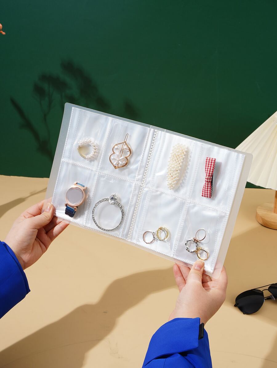 1pc PVC Jewelry Storage Bag, Minimalist Clear Jewelry Bag Set For Home - Clear - View 1