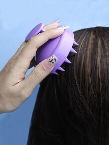 1pc Shampoo Massage Hair Brush - Mauve Purple - View 1