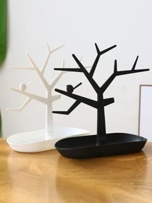 1入組ABS首飾類收納創意支設計珠寶塔支架 - 黑色 - 查看 3