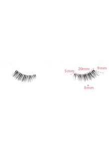 Himirell 7pairs/Set Cat Eye Style Cross Natural Short False Eyelashes With Clear Stalks, Daily Makeup Essentials Strip Lashes,Lashes,Eyelashes,Fake Lashes - Black - View 4
