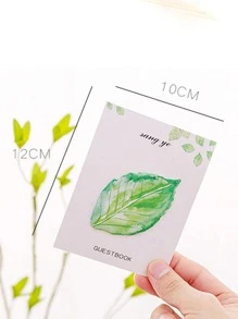 1pc Ginkgo Leaf Shaped Sticky Note - Yellow - View 5
