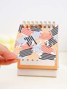 1pc Portable Desktop Calendar - Multicolor - View 2