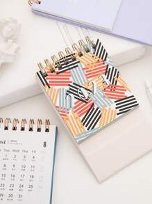1pc Portable Desktop Calendar - Multicolor - View 3