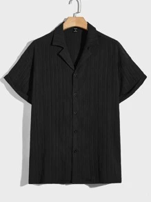 Manfinity Homme 男士鬆身純色翻領襯衫