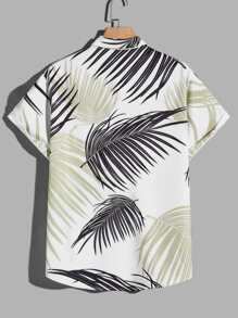 Manfinity 男士熱帶圖案襯衫