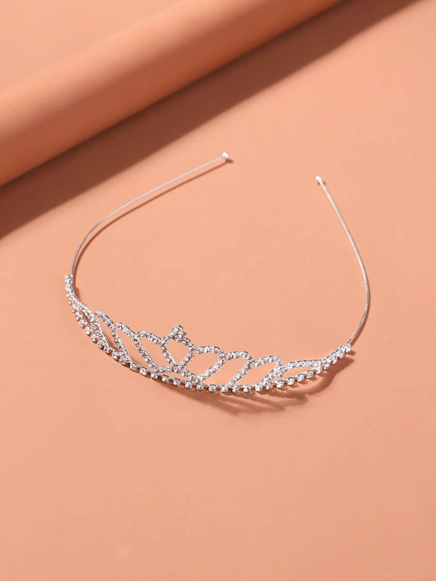 1入組女士水鑽皇冠裝飾豪華新娘頭帶適合派對