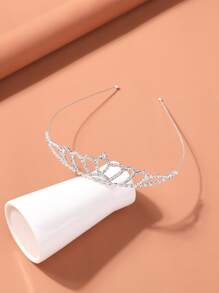 1入組女士水鑽皇冠裝飾豪華新娘頭帶適合派對