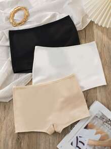 3入組素色平角內褲 - 彩色 - 查看 2